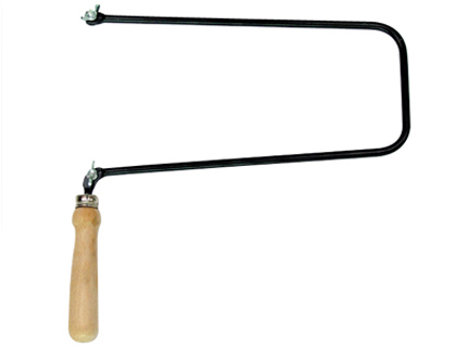 Arco de segueta pequeño 155 mm de calado mango de madera