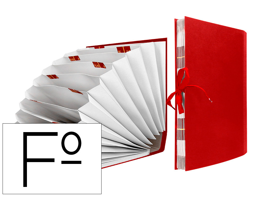 Carpeta fuelle liderpapel folio carton forrado burdeos