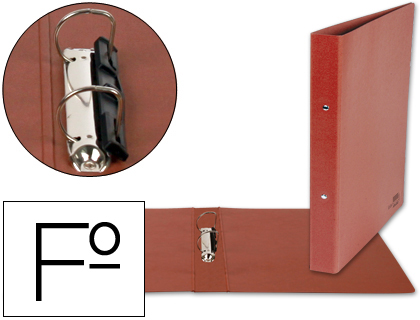 Carpeta de 2 anillas 25mm mixtas liderpapel folio carton cuero