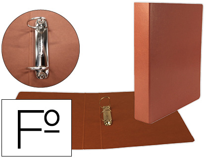 Carpeta de 2 anillas 40mm mixtas liderpapel folio cartoncuero