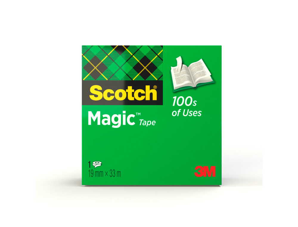 Cinta adhesiva scotch-magic invisible 33 mt x 19 mm