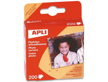 Fijafotos adhesivos apli caja de 200 unidades