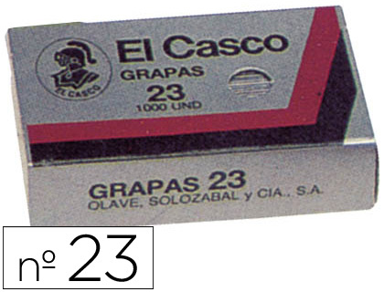 Grapas el casco nº23 caja de 1000 unidades