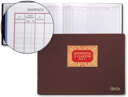 Libro miquelrius n.61 folio 100 hojas ingresos y gastos