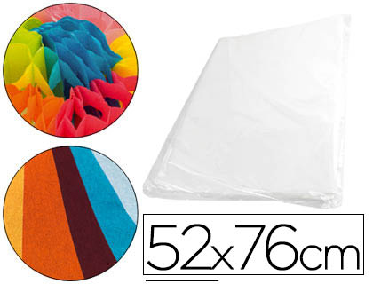 Papel seda 52x76 cm 18 gr blanco paquete de 500 hojas