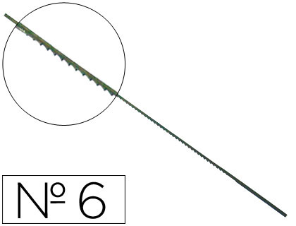 Pelos de segueta madera nº6 caja de 144 unidades