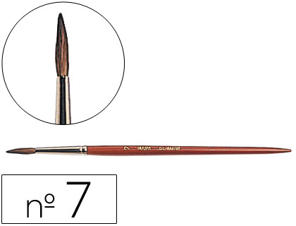 Pinceles acuarela liderpapel nº 7 virola cromada pelo engomado