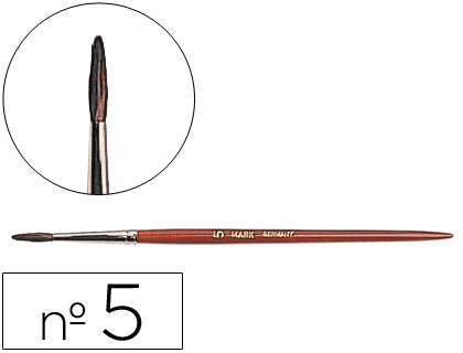 Pinceles acuarela liderpapel nº 5 virola cromada pelo engomado