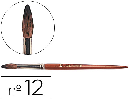 Pinceles acuarela liderpapel nº 12 virola cromada pelo engomado