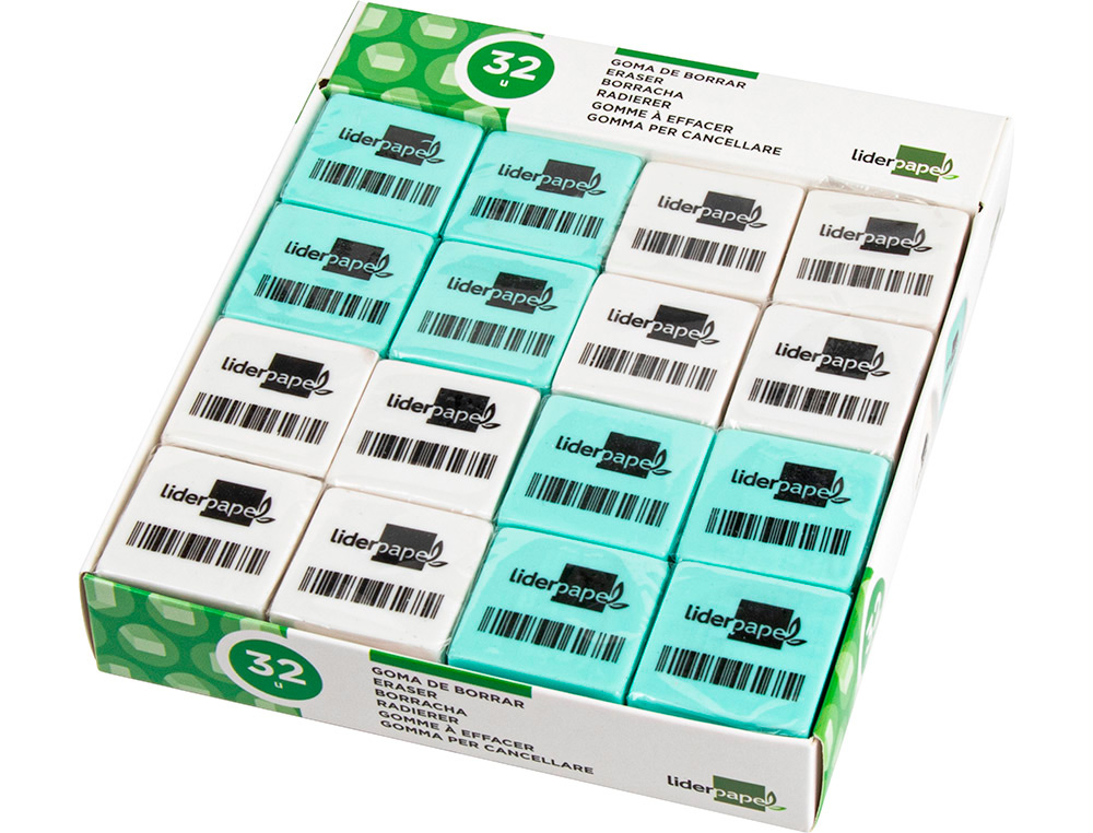 Goma de borrar liderpapel miga de pan para lapiz cuadrada