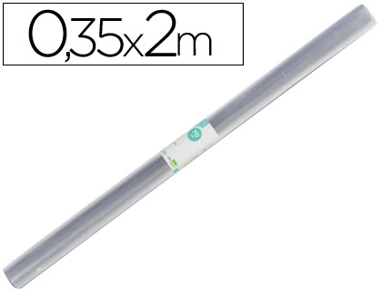Rollo plastico forralibros 0,35x2 mt liderpapel