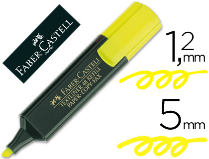 Rotulador faber castell fluorescente textliner 48 amarillo