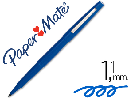 Rotulador paper mate flair original punta fibra azul