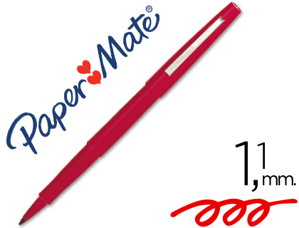 Rotulador paper mate flair original punta fibra rojo