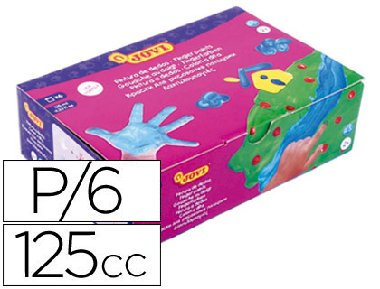 Pintura a dedos jovi 125 cc 6 colores surtidos
