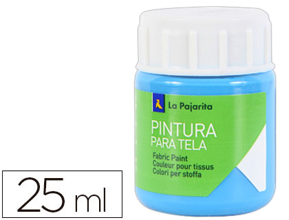 Pintura para tela la pajarita azul cyan 25 ml
