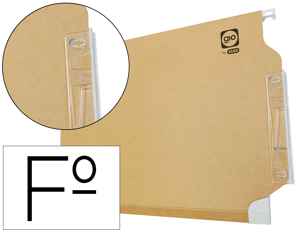 Carpeta colgante gio folio 50200 visor lateral 365x275x355 mm