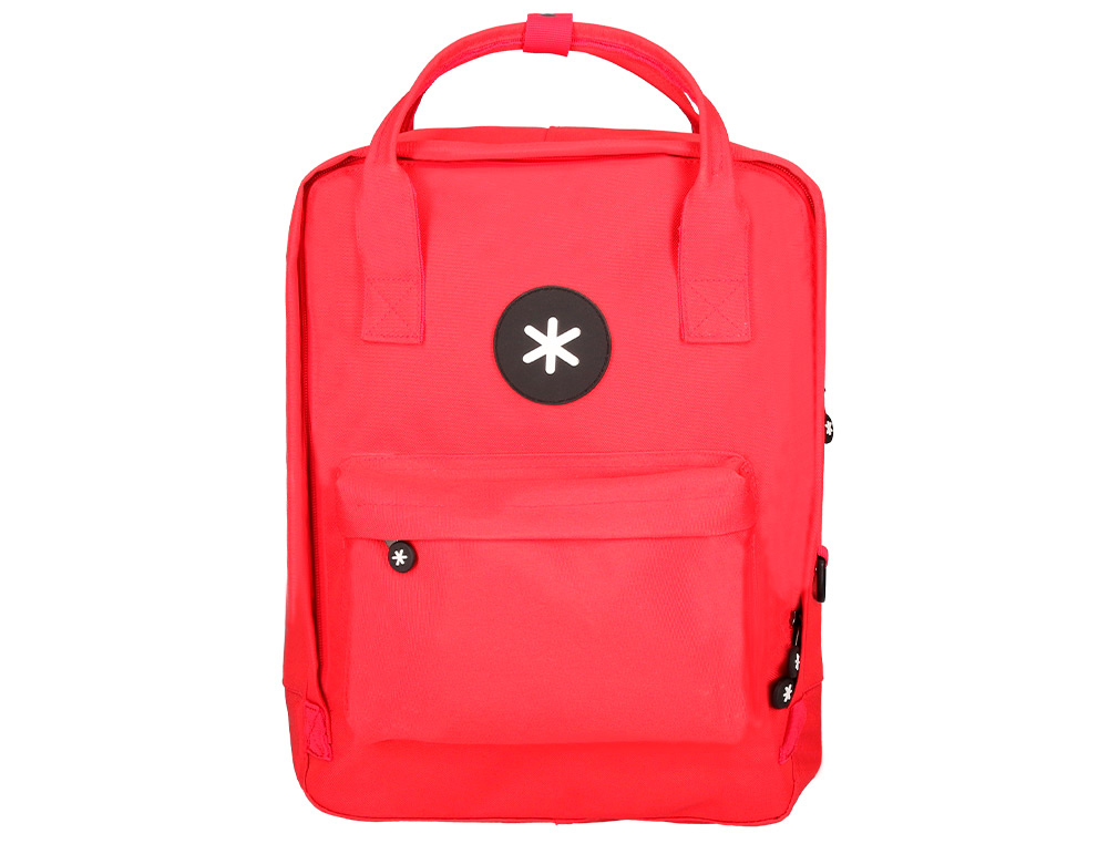 Mochila antartik 2 asas y bolsillos exteriores color rojo 300x115x390 mm
