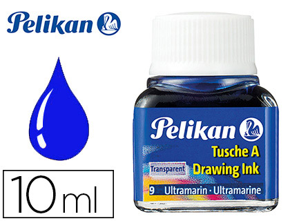 Tinta china pelikan azul ultramar bote de 10 ml