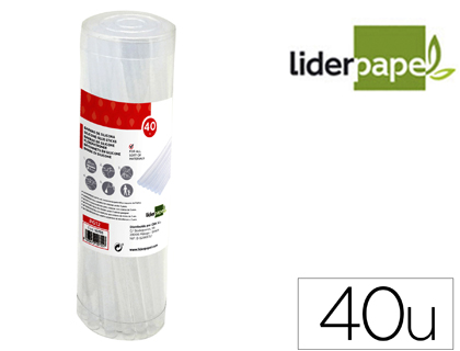 Barra termofusible liderpapel de 7 mm de diametro x 200 mm de alto bote de 40 unidades