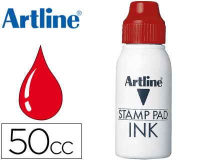 Tinta tampon artline roja bote 50 cc