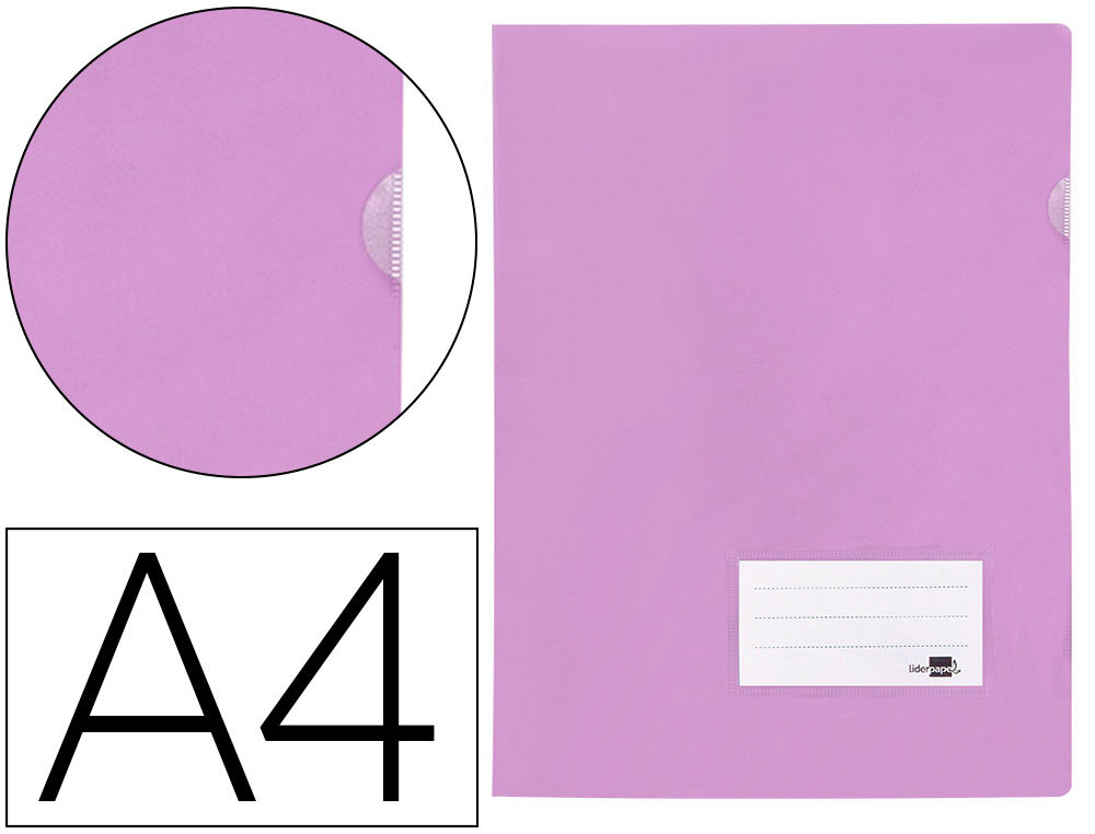 Carpeta liderpapel dossier a4 uñero lavanda opaco