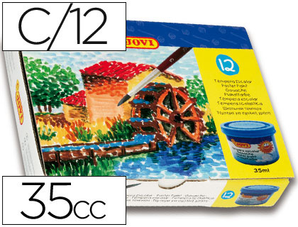 Tempera jovi 35 ml caja de 12 colores surtidos