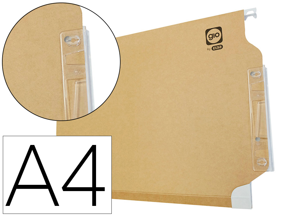 Carpeta colgante gio din a4 visor lateral tamaño 330x275x345 mm