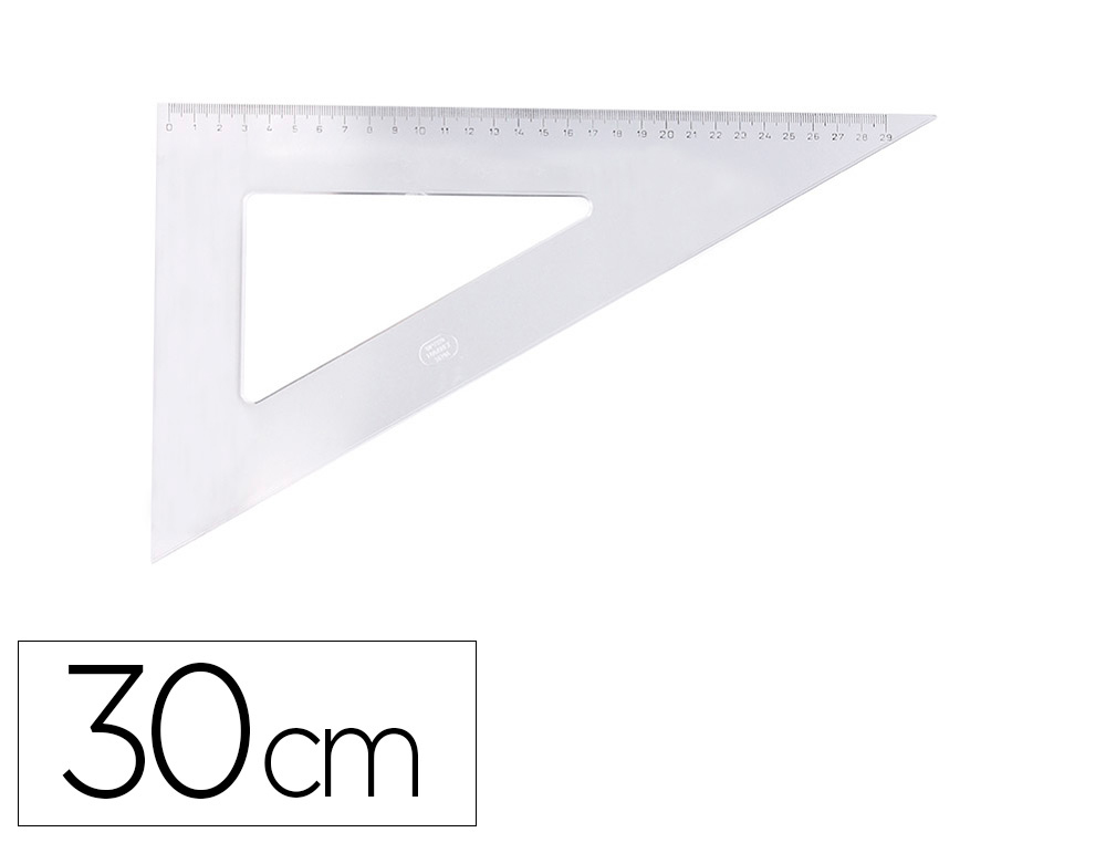 Cartabon logarex 30 cm plastico cristal