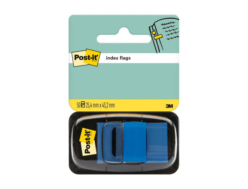 Banderitas separadoras 680-2 azul dispensador de 50 unidades