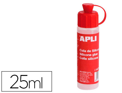 Cola de silicona apli para goma eva bote de 25 ml