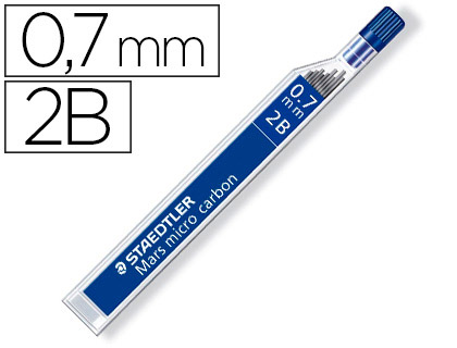 Minas staedtler mars micro grafito 0,7 mm 2b tubo con 12 unidades