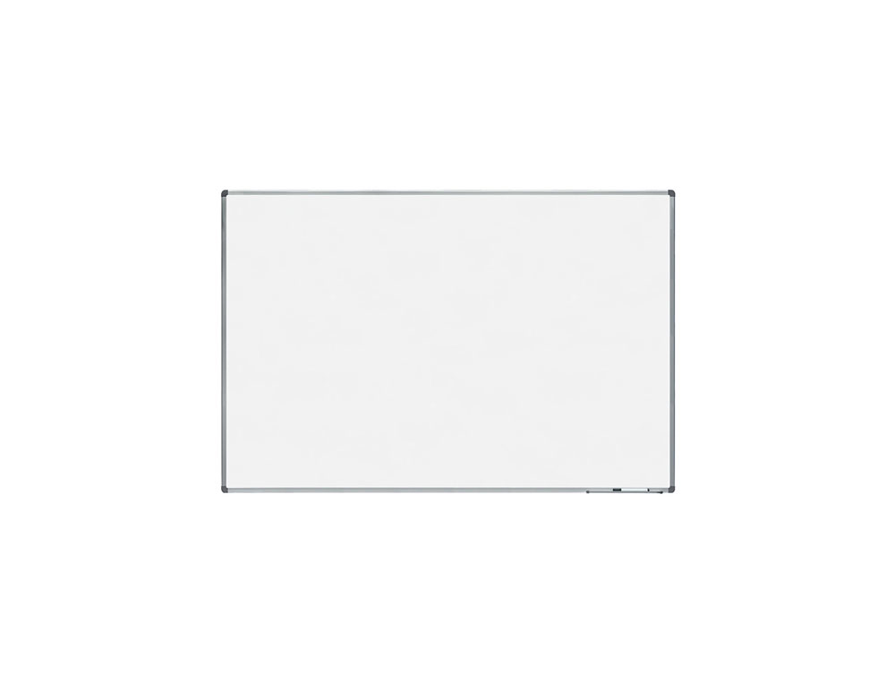 Pizarra blanca rocada acero vitrificado magnetico marco aluminio y cantoneras pvc 180x120 cm incluye bandeja