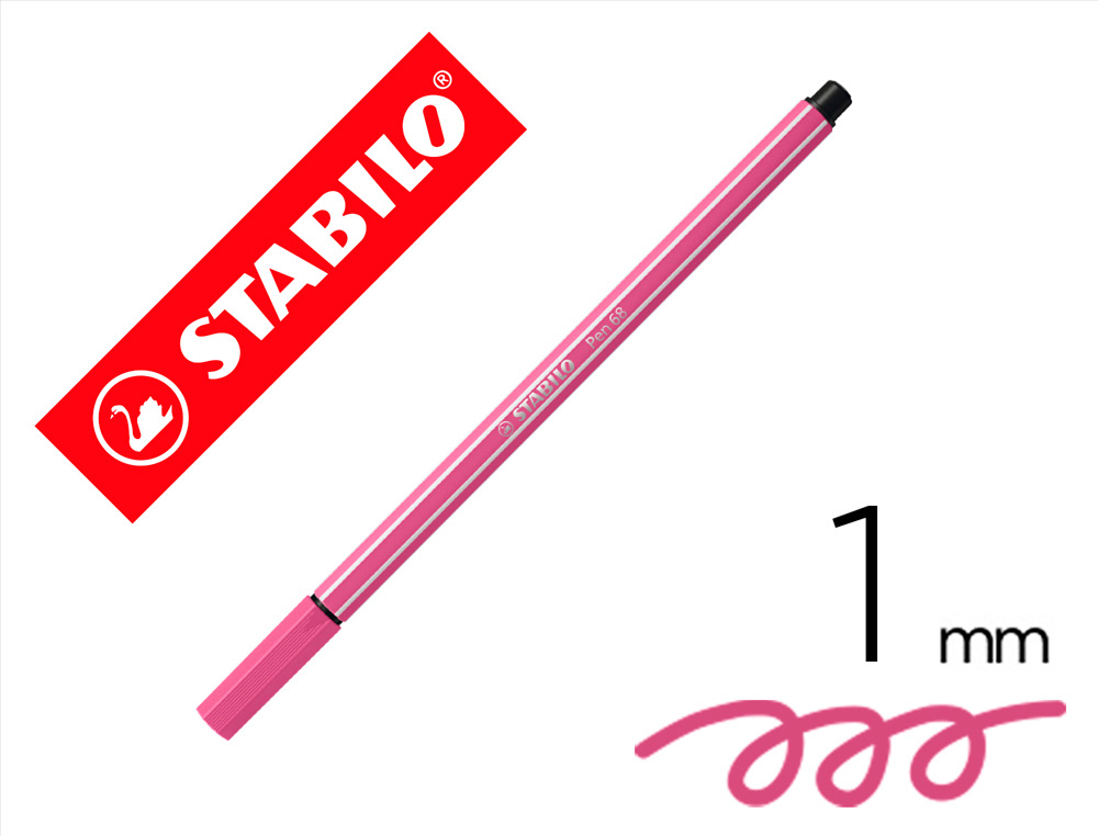 Rotulador stabilo acuarelable pen 68 heliotropo punta gruesa 1mm