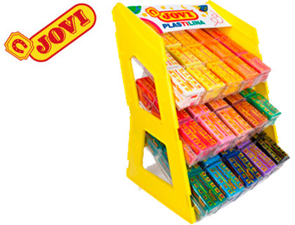 Plastilina jovi 70 expositor sobremesa 180 unidades colores surtidos