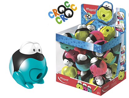 Sacapuntas maped plastico croc croc signal con deposito 1 uso colores surtidos