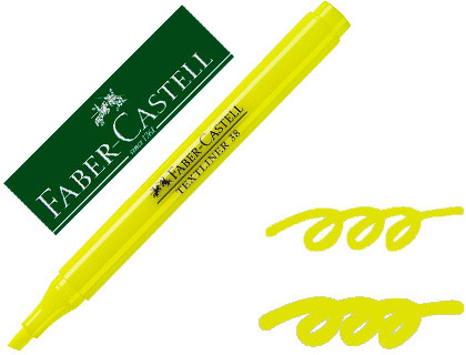 Rotulador faber castell fluorescente textliner 38 amarillo