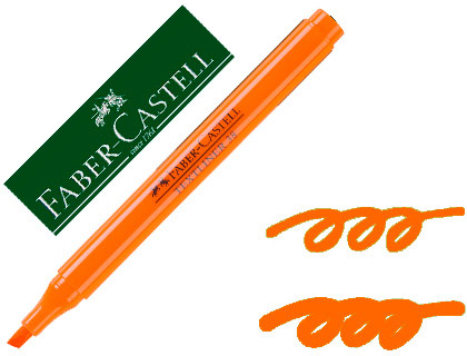 Rotulador faber castell fluorescente textliner 38 naranja