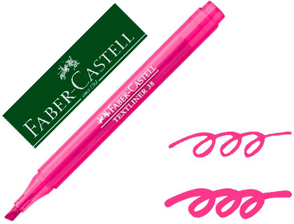 Rotulador faber castell fluorescente textliner 38 rosa