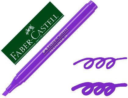 Rotulador faber castell fluorescente textliner 38 violeta