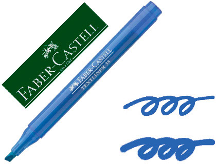 Rotulador faber castell fluorescente textliner 38 azul