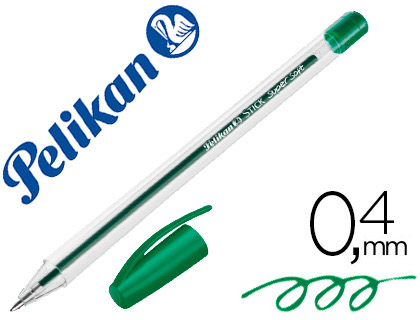 Boligrafo pelikan stick super soft verde