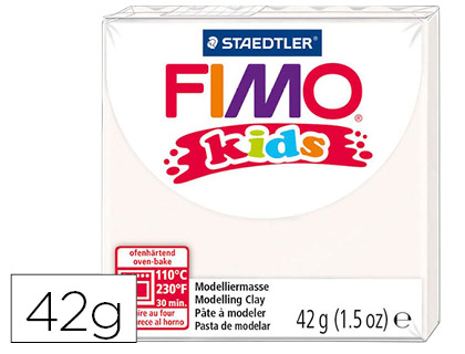 Pasta staedtler fimo kids 42 gr color blanco