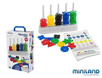 Abaco miniland con surtido de formas y colores