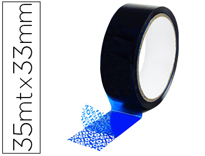 Cinta seguridad q-connect precinto postal azul 35 mt x 33 mm