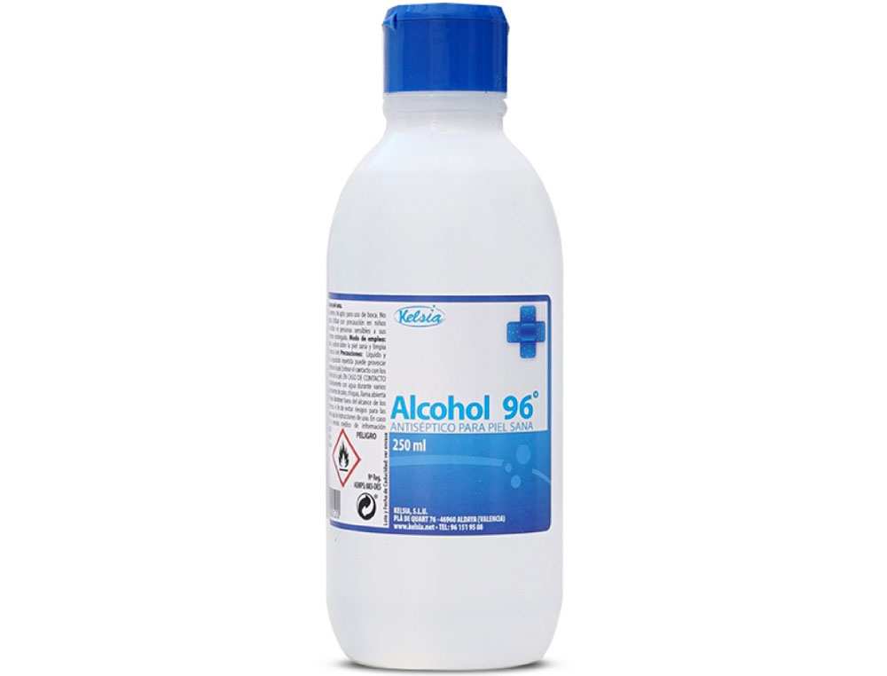 Alcohol kelsia vaza de 96º bote de 250 ml