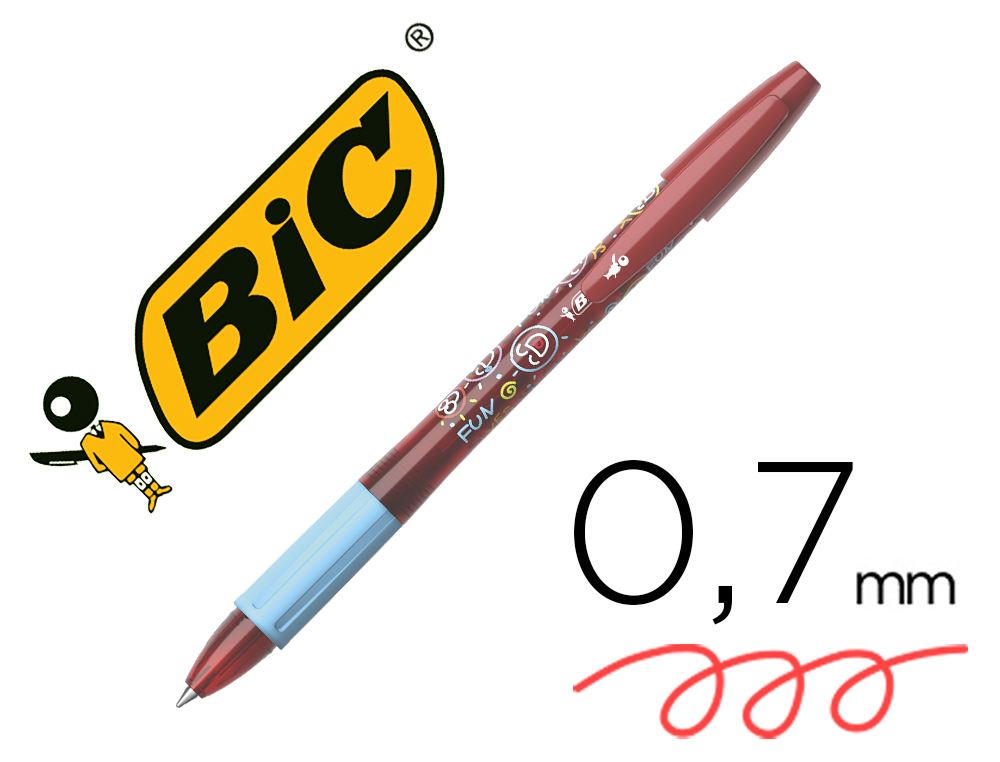 Boligrafo bic gelocity illusion borrable rojo punta de 0,7 mm