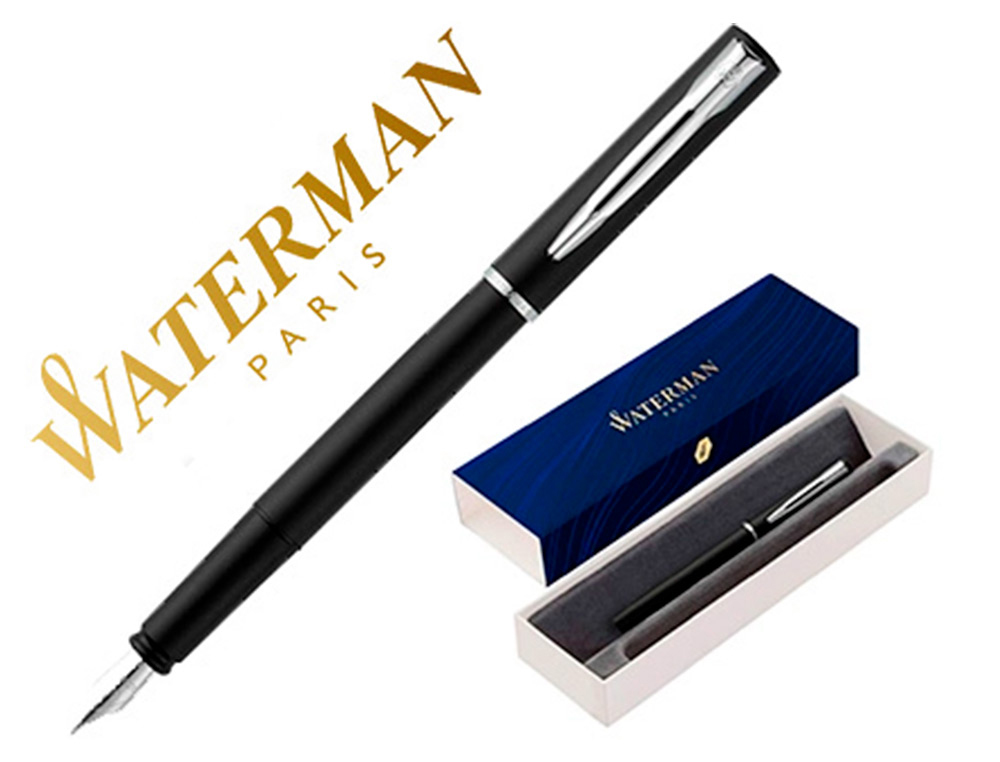 Pluma waterman allure laca negra en estuche de regalo