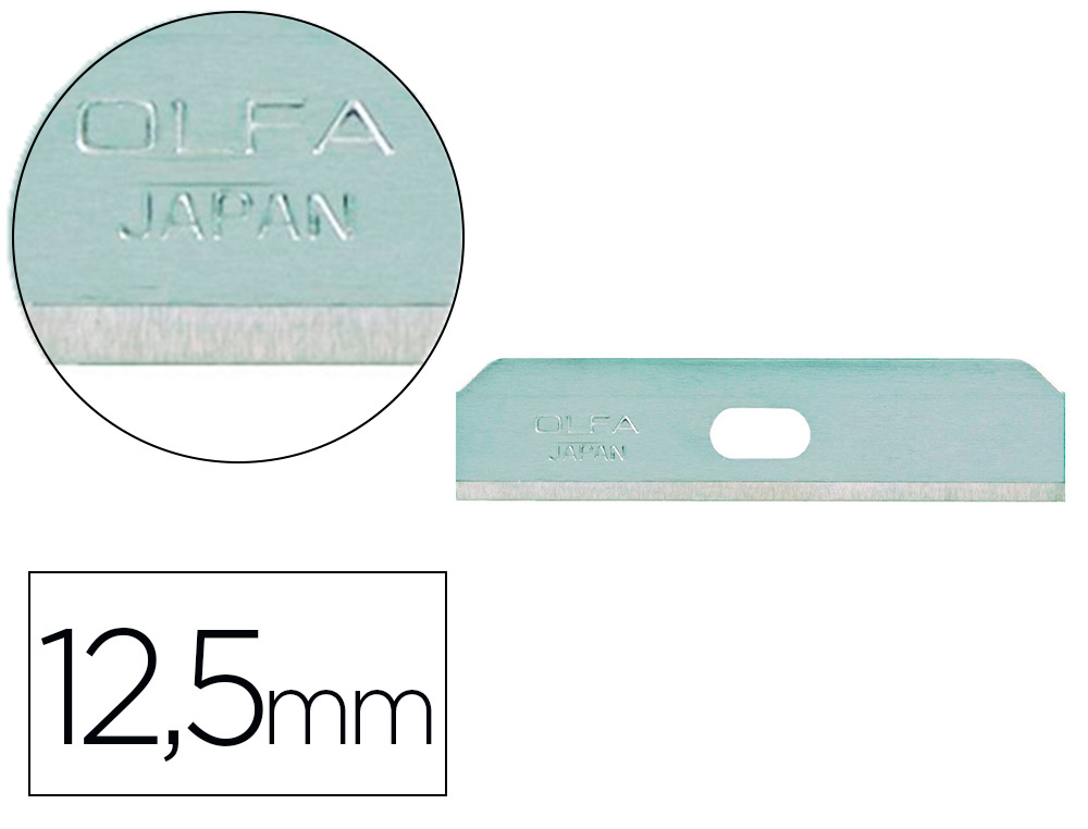 Repuesto cuter olfa ancho 12,5 mm blister de 10 unidades para cuter seguridad sk-7