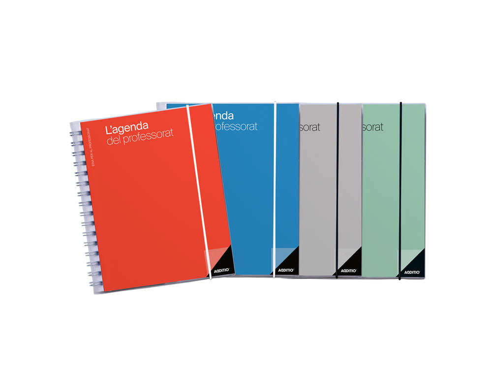 Agenda del profesorado additio semana vista evaluacion y hojas para anotaciones 208 paginas colores stdos.catalan